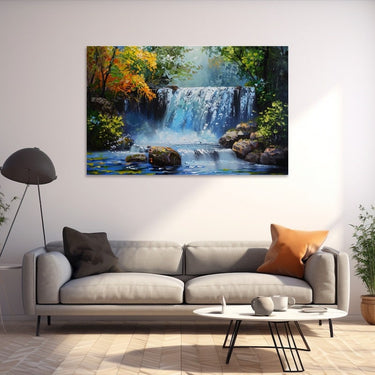 Waterfall Acrylic Painting